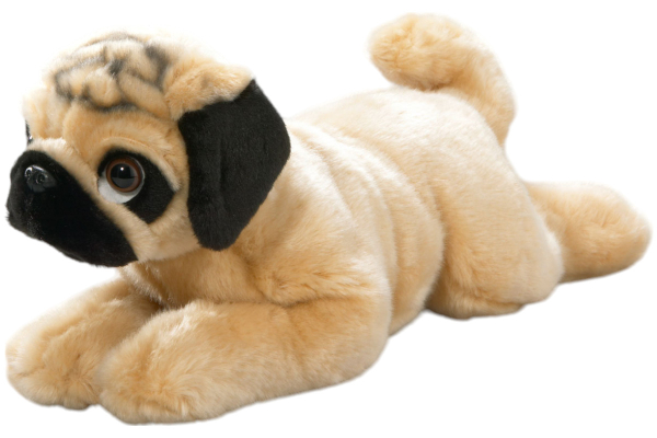 Pug, Bulldogge, Bulldog lying Carl Dick Soft Toy – Plush Toy – Stuffed Animal