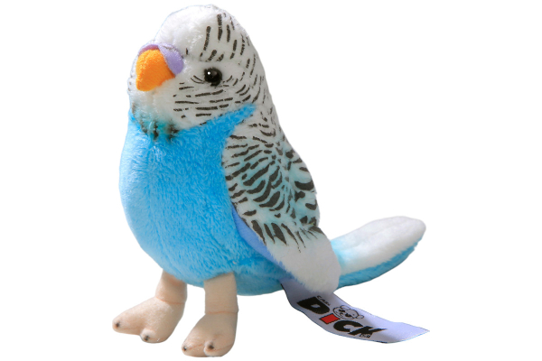 Budgerigar blue-white Carl Dick Soft Toy – Plush Toy – Stuffed Animal