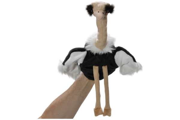 Strauß Vogel Handpuppe Carl Dick Plüschtiere – Kuscheltiere – Stofftiere