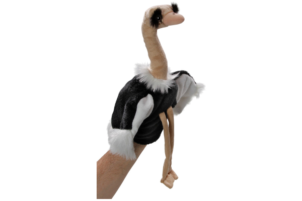 Strauß Vogel Handpuppe Carl Dick Plüschtiere – Kuscheltiere – Stofftiere