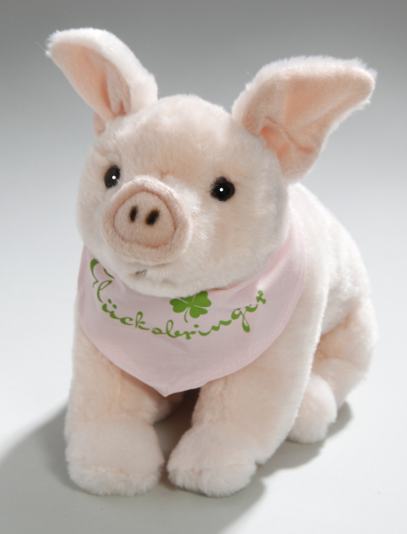 Schwein mit Tuch Glücksbringer Carl Dick Plüschtiere – Kuscheltiere – Stofftiere