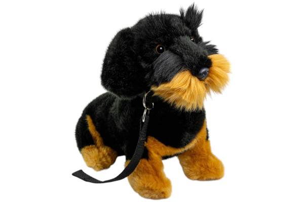 Dachshund with lead sitting Carl Dick Soft Toy – Plush Toy – Stuffed Animal