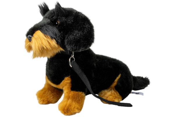 Dackel mit Leine, Rauhaardackel sitzend Carl Dick Plüschtiere – Kuscheltiere – Stofftiere
