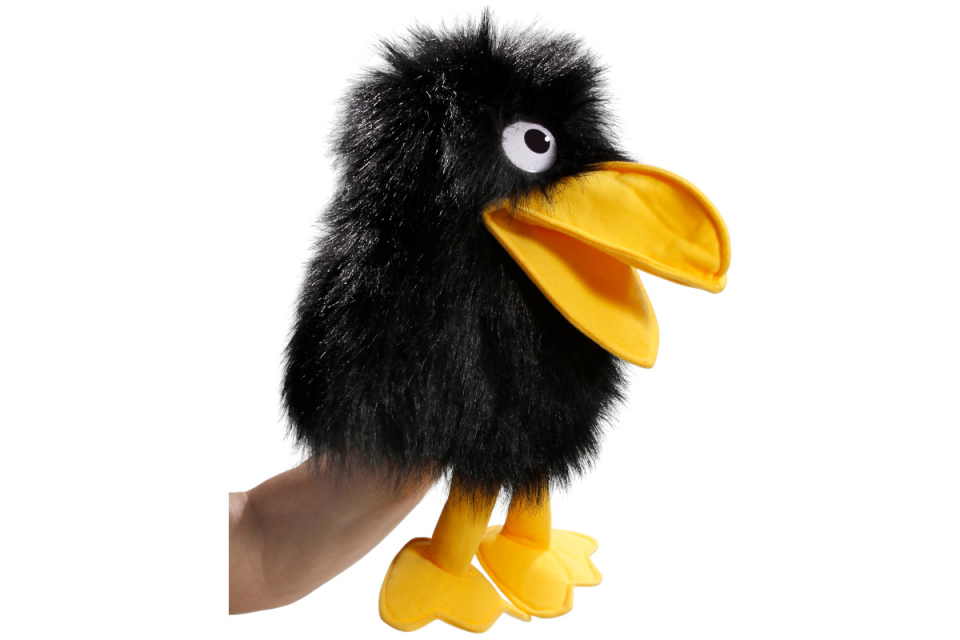 Rabe Handpuppe Carl Dick Plüschtiere – Kuscheltiere – Stofftiere