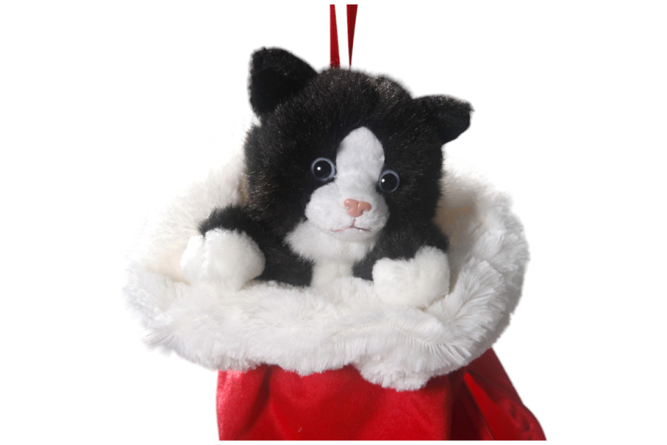 Katze im Weihnachtsstrumpf Carl Dick Plüschtiere – Kuscheltiere – Stofftiere