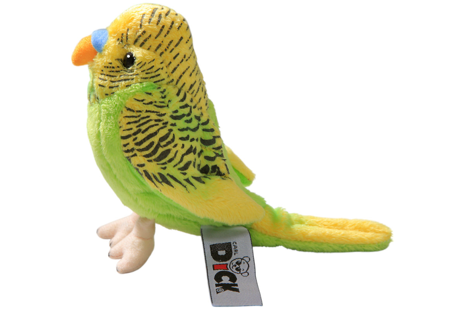Budgerigar green-yellow Carl Dick Soft Toy – Plush Toy – Stuffed Animal