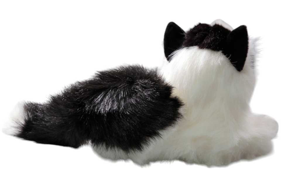 Cat, Persian lying black-white | soft toy | stuffed animal | plush toy