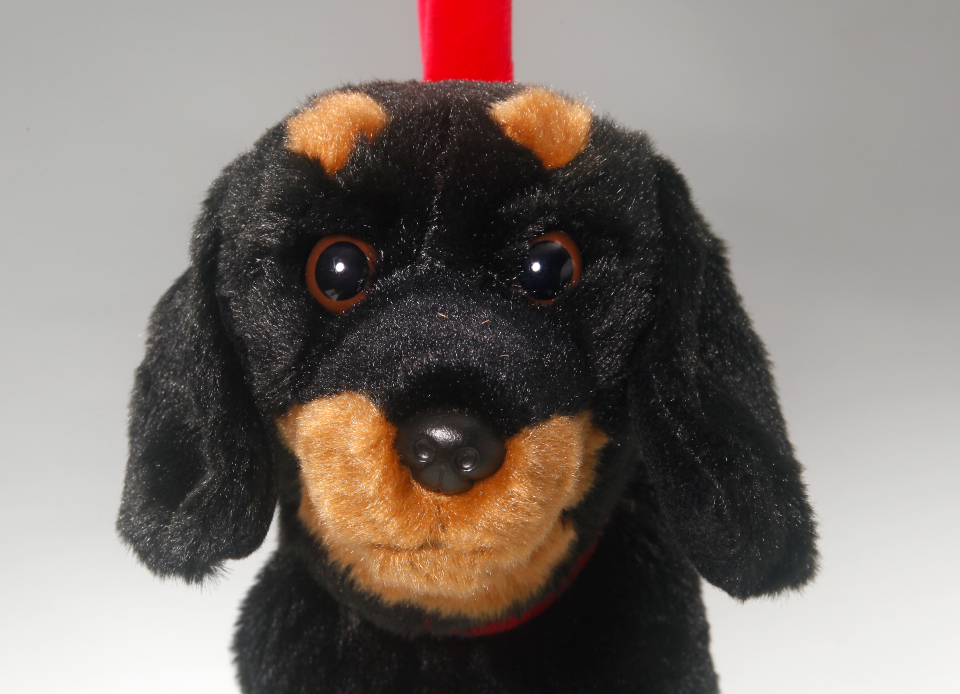 Dachshund stehend black as purse or hand bag Carl Dick Soft Toy – Plush Toy – Stuffed Animal