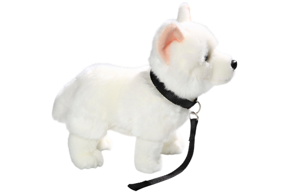 White German Shepherd Dog with Lead Carl Dick Soft Toy – Plush Toy – Stuffed Animal