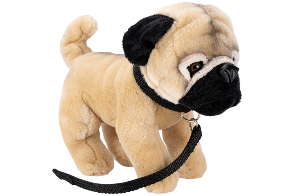 Pug with lead Carl Dick Soft Toy – Plush Toy – Stuffed Animal