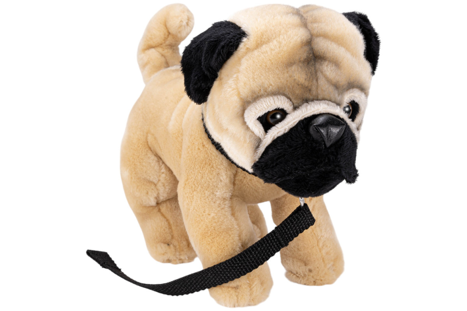 Pug with lead Carl Dick Soft Toy – Plush Toy – Stuffed Animal