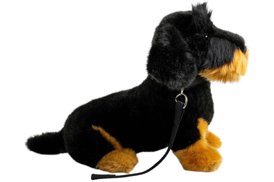 Dackel mit Leine, Rauhaardackel sitzend Carl Dick Plüschtiere – Kuscheltiere – Stofftiere