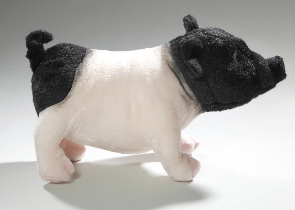 Schwein schwarz-rosa stehend Carl Dick Plüschtiere – Kuscheltiere – Stofftiere